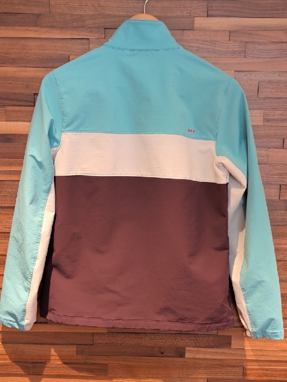 Saucony Teal Cream Brown Colorblock Zip Utility Jacket - Picture 3 of 13